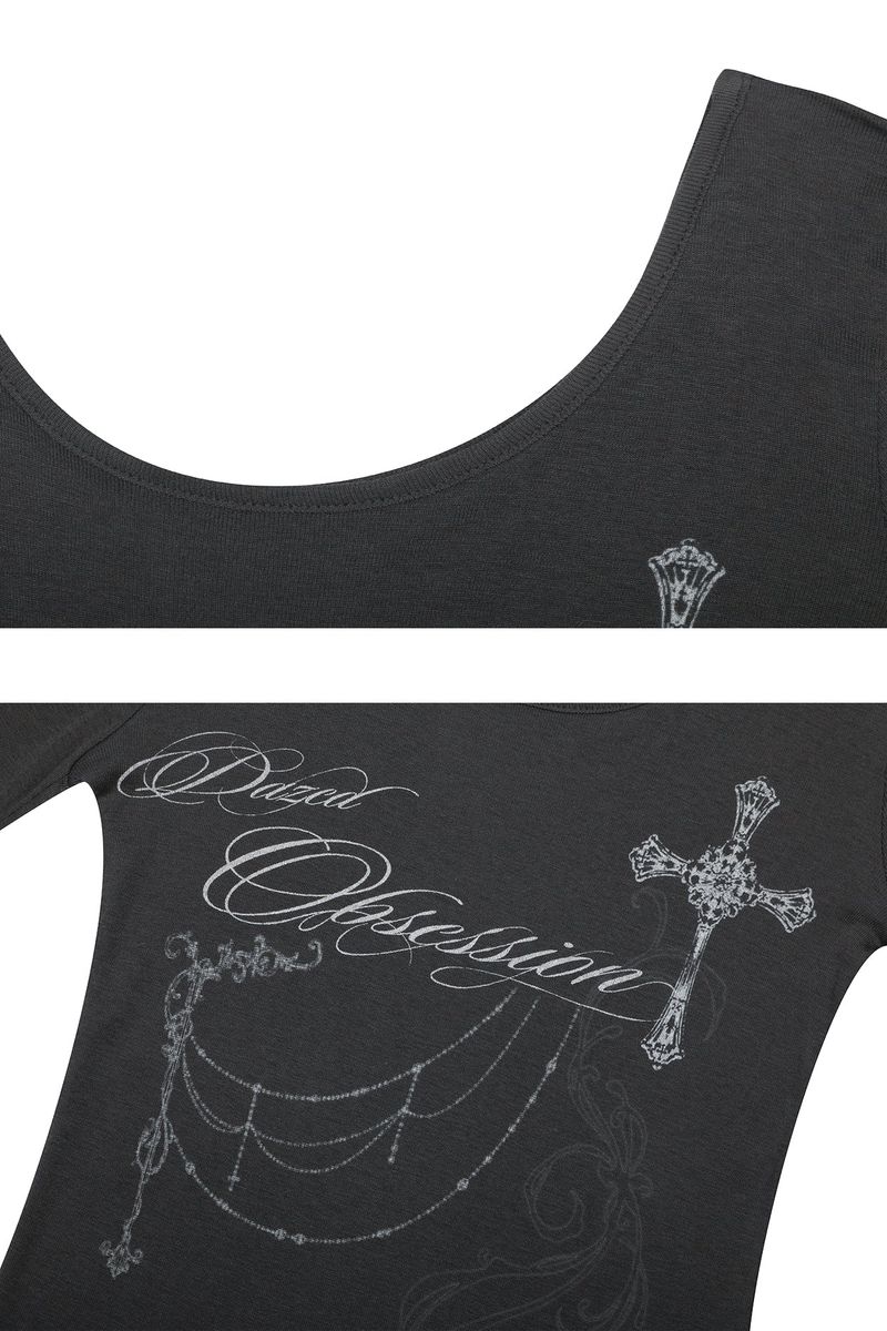 DUSK GRAPHIC TEE charcoal