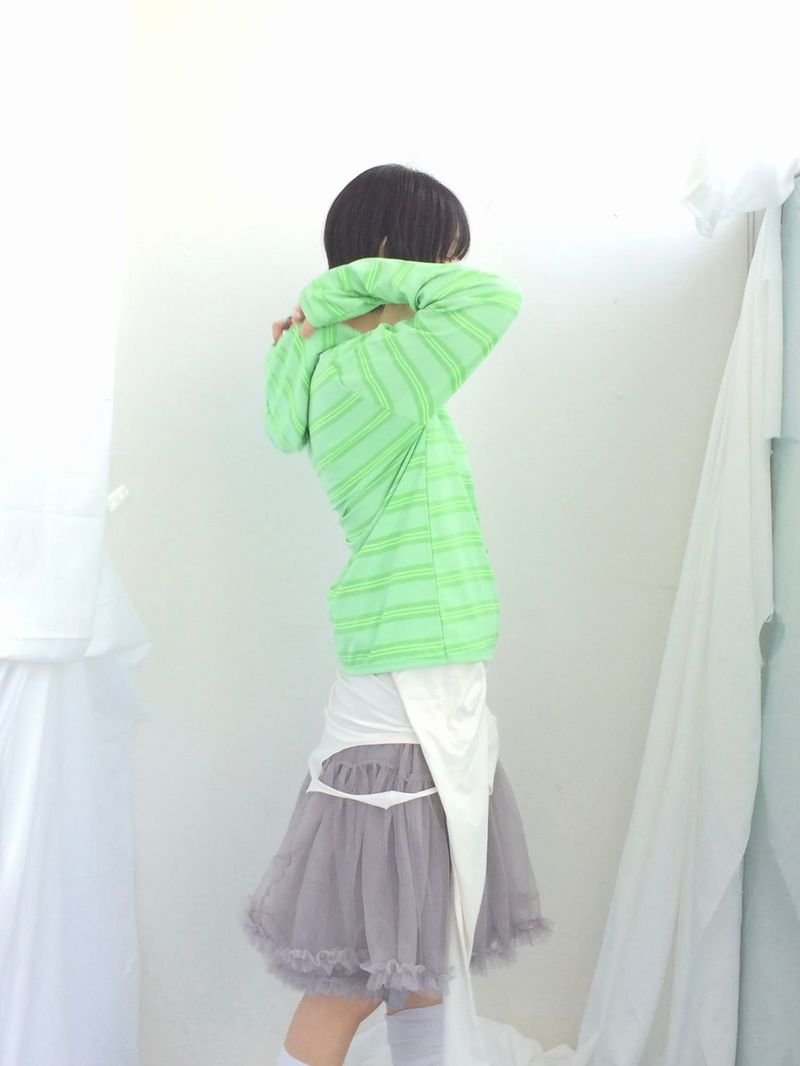 Stripe Lime Hood