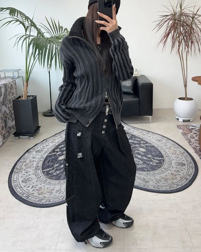 ペールフォールドダメージ生デニム
