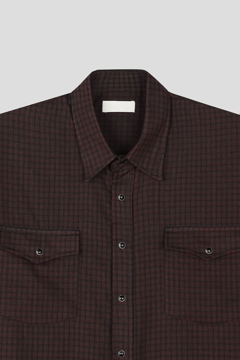 Beam Western Check Cropped Shirt