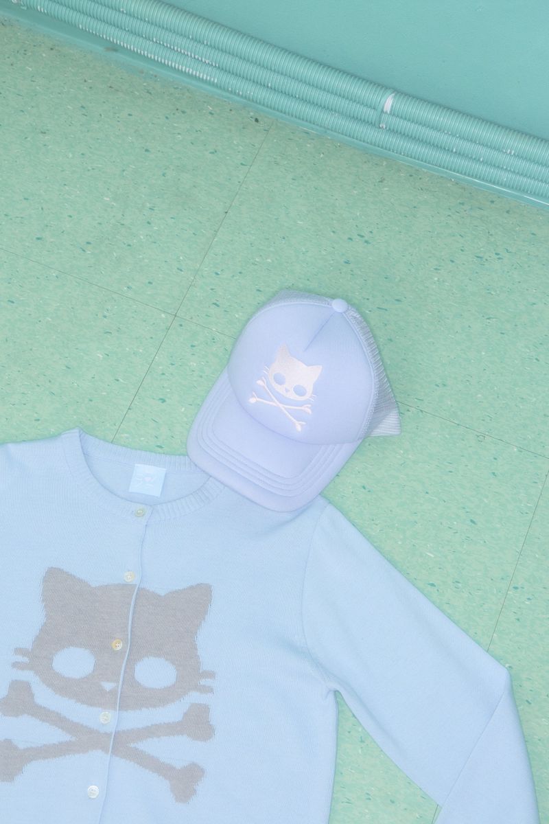 KIRI SKULL TRUCKER CAP (BLUE)