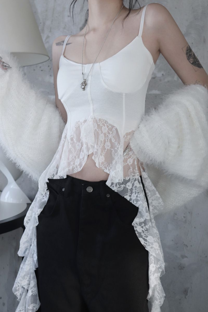 freesia lace sleeveless (2color)