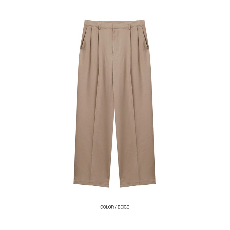 ABLE TWO TUCK WIDE SLACKS(5COLOR)