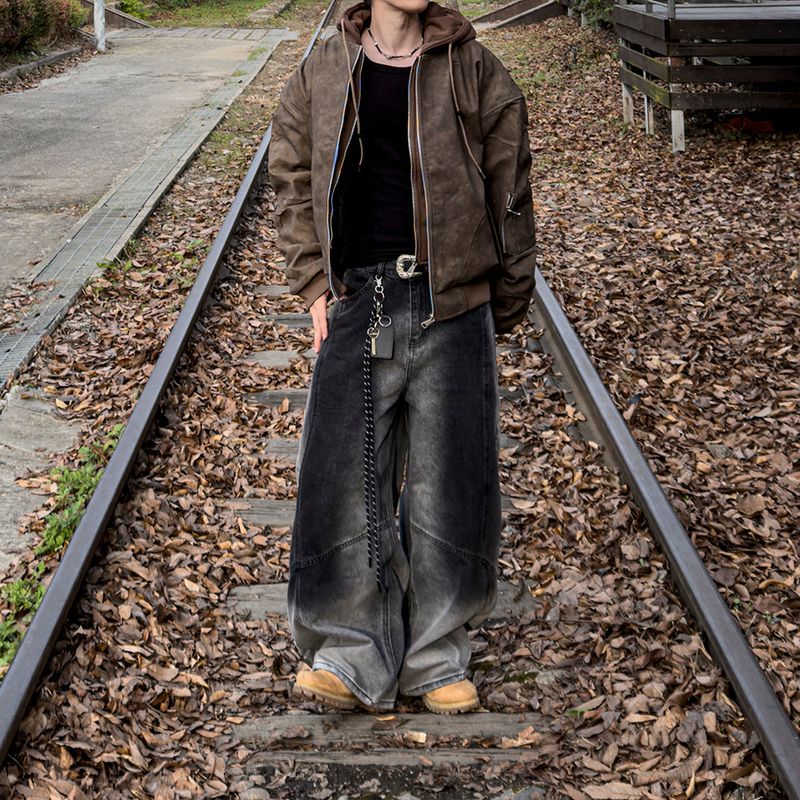 Neren Hood Bomber Leather Padding