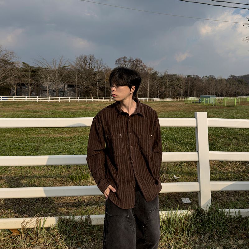 Berl heavy corduroy rivet shirt
