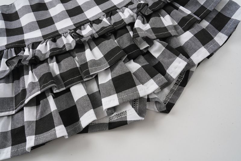 Evania Check Ruffle Skort