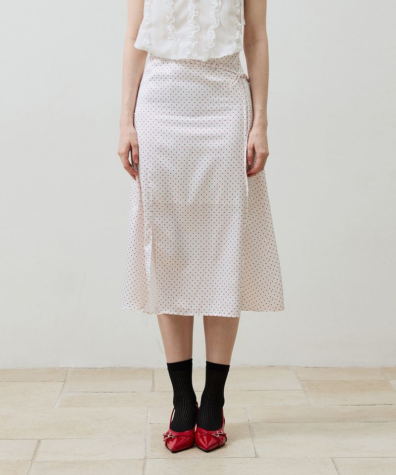 ARIKIM（アリキム）の「TINY DOT SLIT SKIRT / RED（Skirts）」