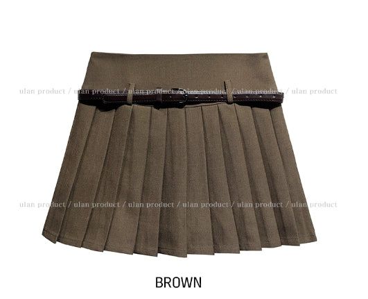 Temp pleated miniskirt (+Belt set)