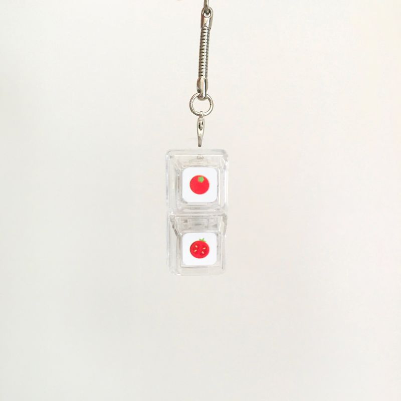 [made] cherry tomato set (jelly hard case+keycap keyring)