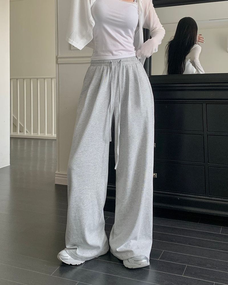 [MADE] Air long, pin-tack wide training pants