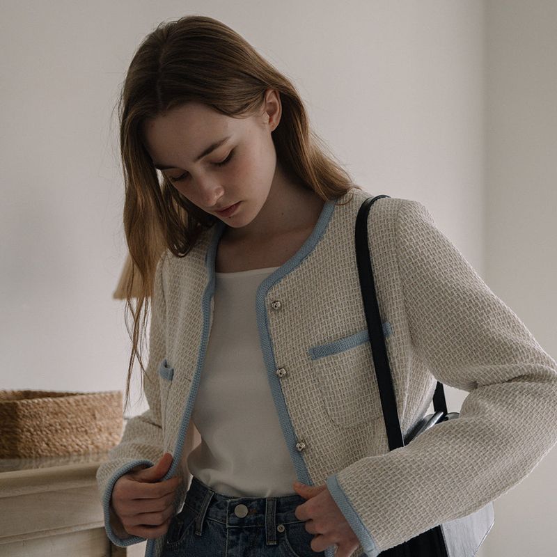 Coloration Tweed Jacket - Ivory