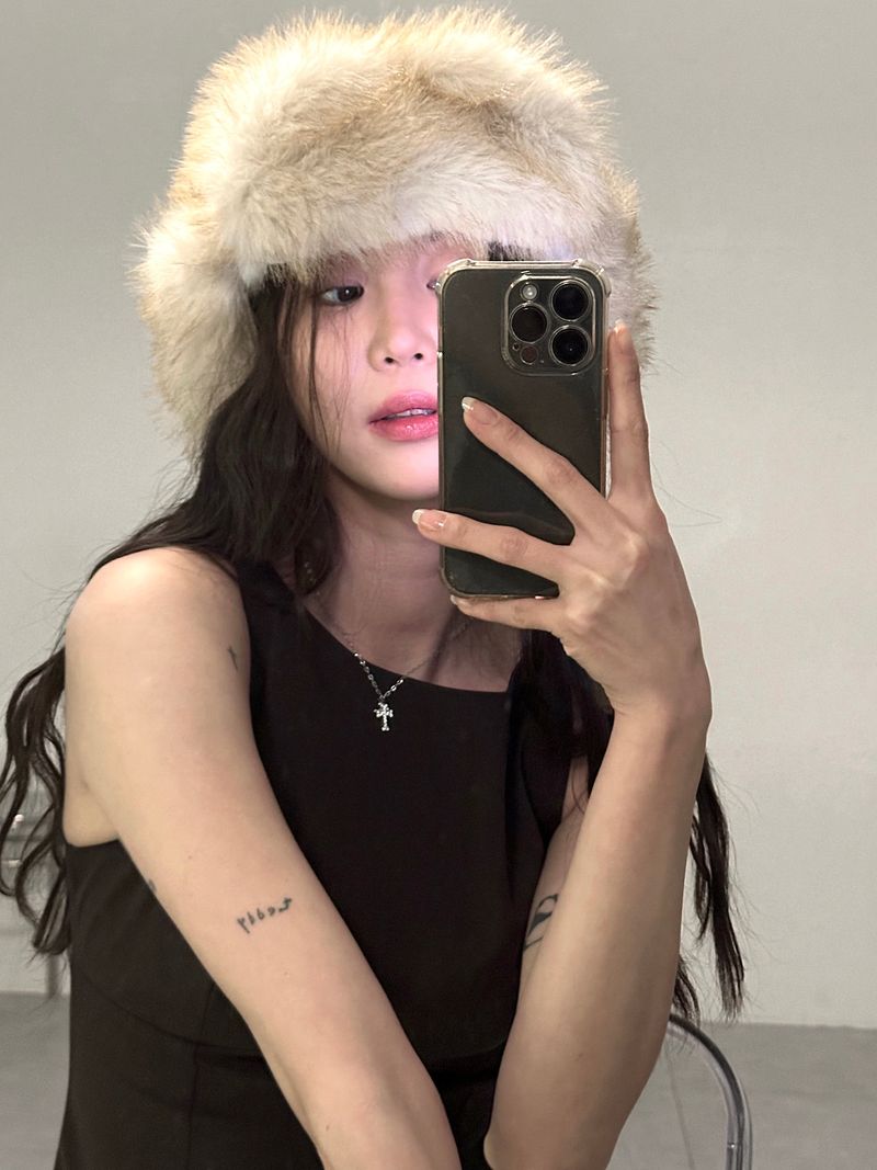 24 winter - cubic cross necklace