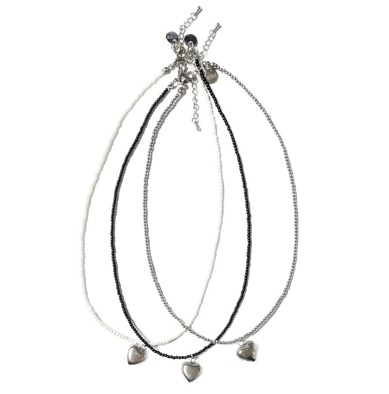 RUNDS(ランド)の「heart beads necklace (3color)(Accessories)」