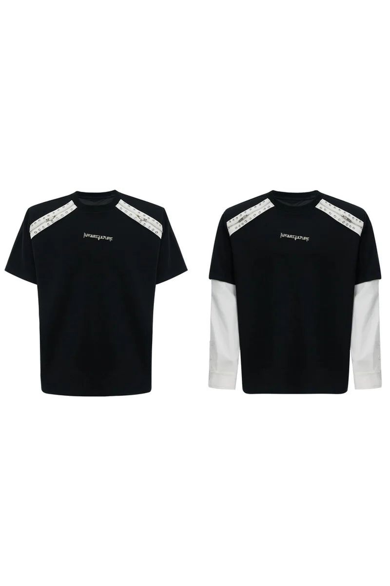 Deconstructed Colorblock Shirt-Tee