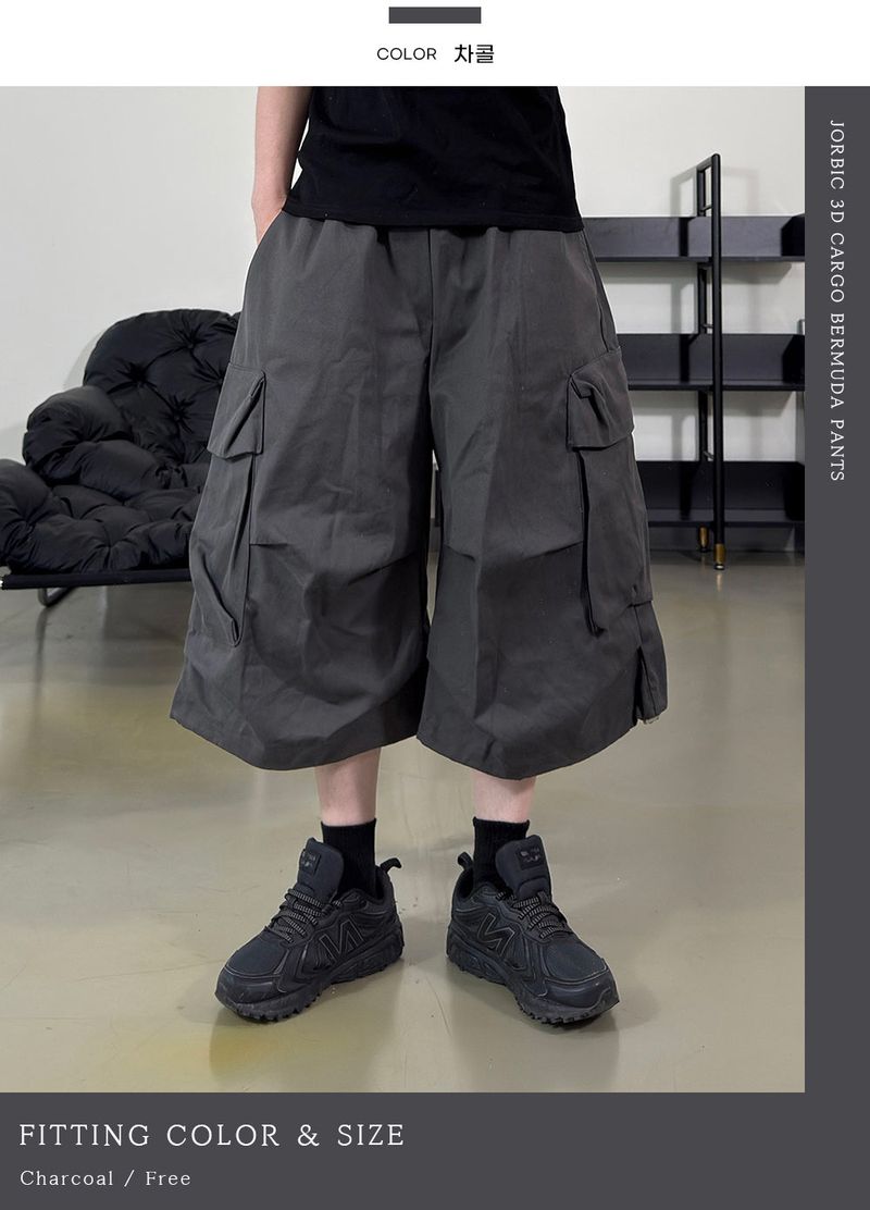 Jorbic 3D Cargo Bermuda Pants