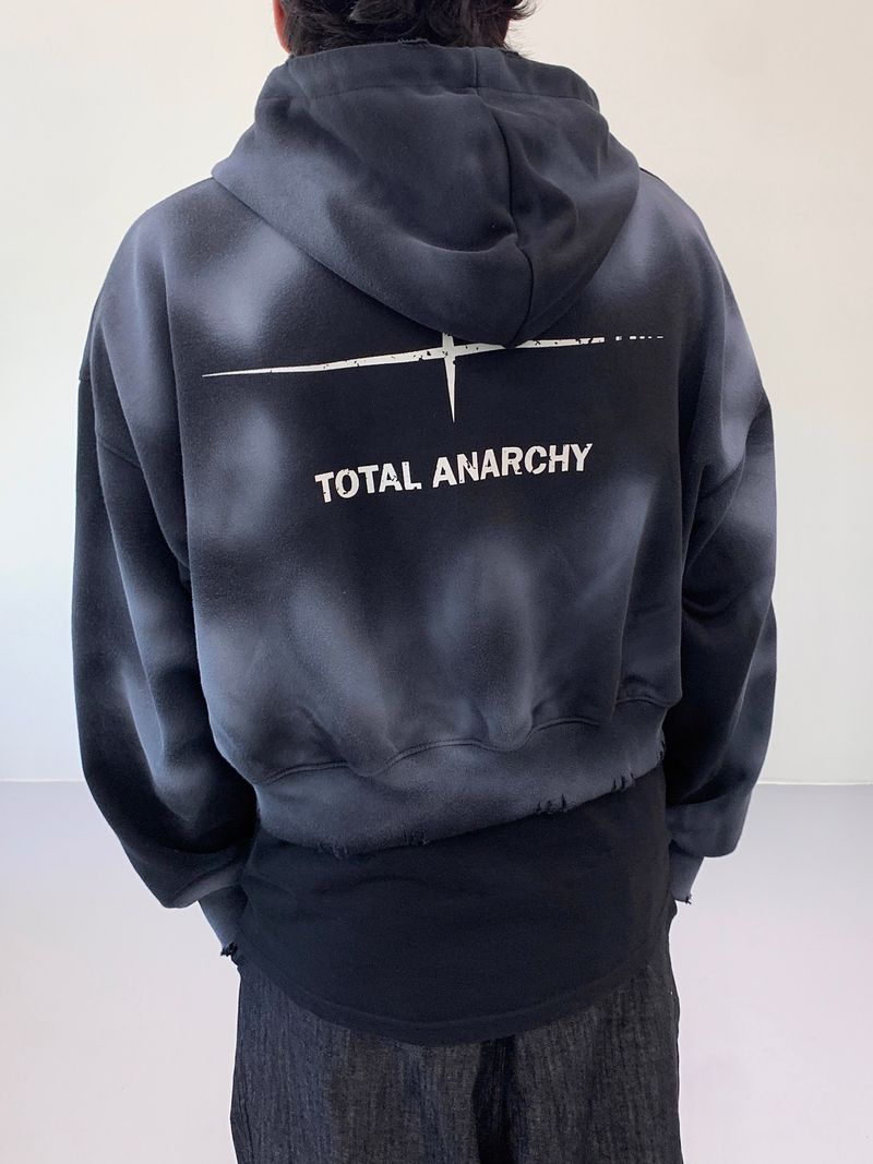 Unisex Tie Dye Over Hooded Zip-Up 2C