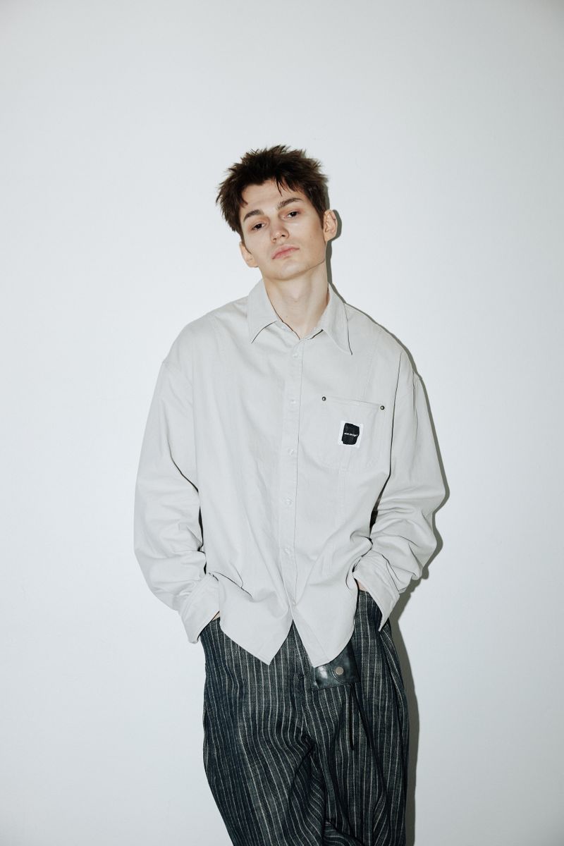 Garment Washed Work Shirts (Lauren-beige)