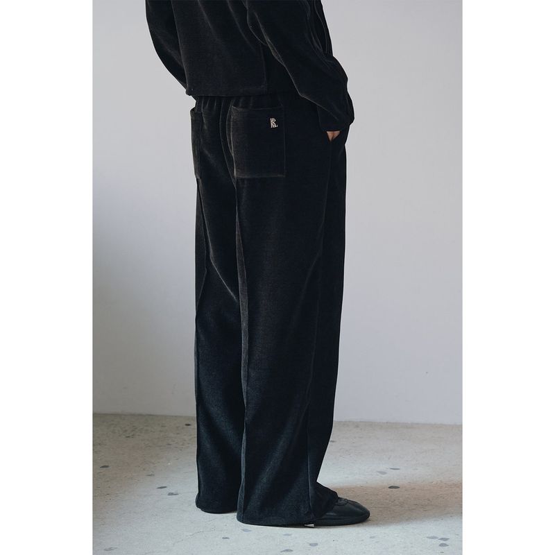Velvet corduroy line pants(Black)
