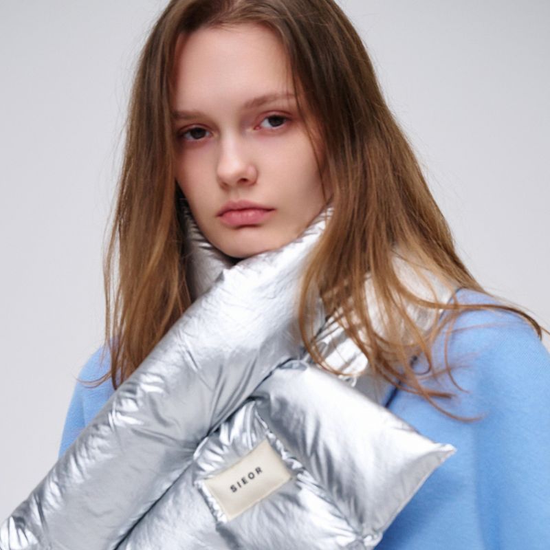 CUDDLY muffler_silver