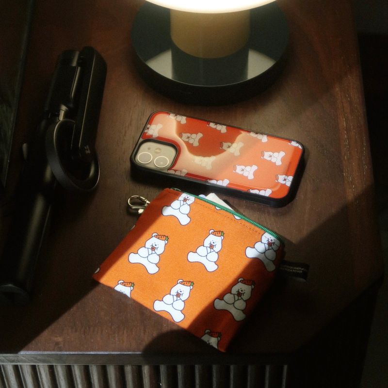 Carrot Lover pattern keyring pouch(mini)