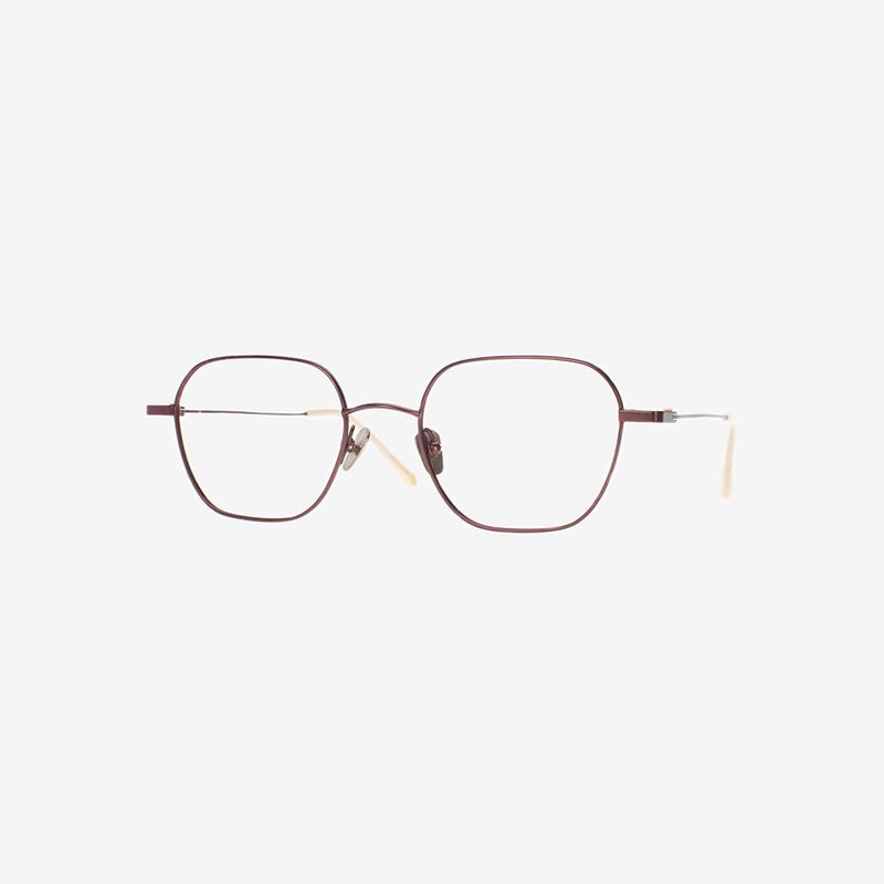 Knouun Square titanium glasses CODE. 103. C Brown