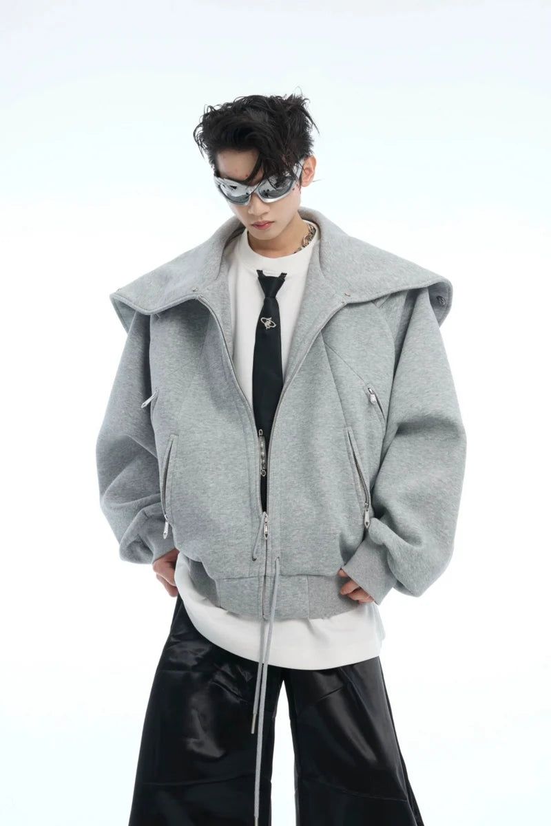 Convertible Cape-Style Zip Hoodie