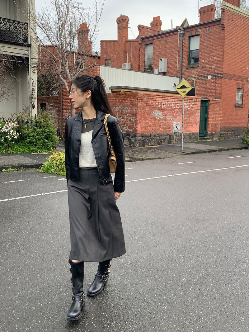 [MADE] Femme Leather Mini Jacket