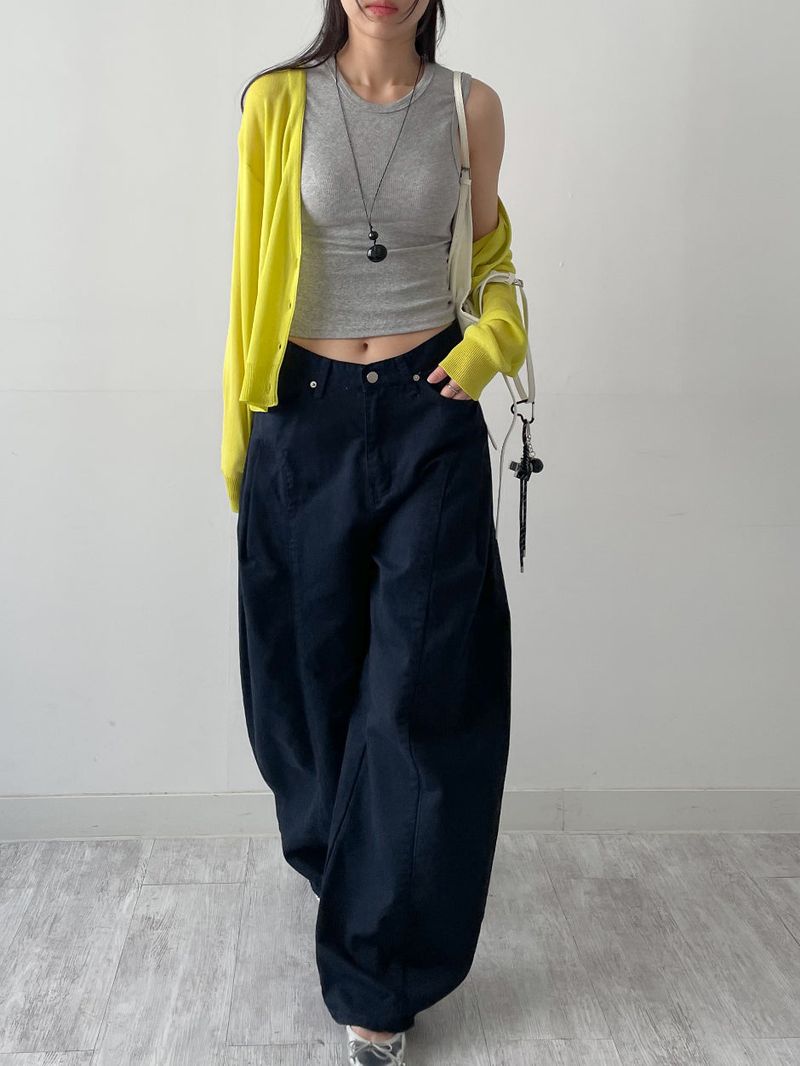 Strap Ribbed Sleeveless