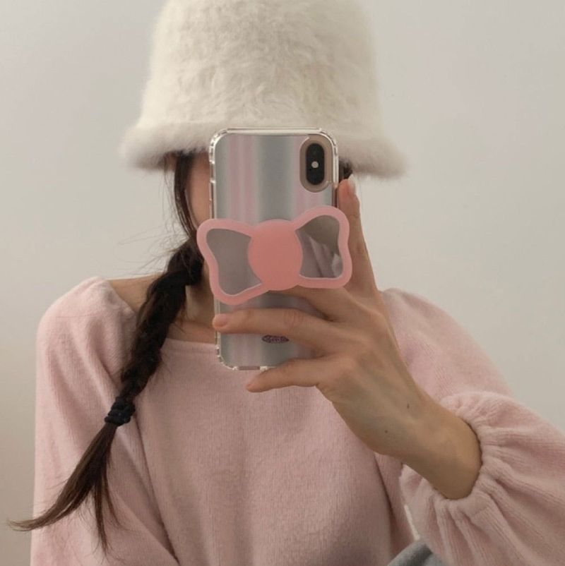 [MADE] Mirror Tok_Big pink ribbon mirror tok_Basic Smart Talk