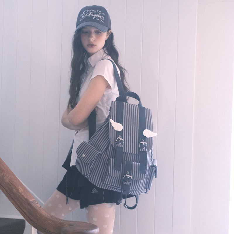 cozing（コジング）の「Ding Ding Backpack_stripe charcoal（Bags）」