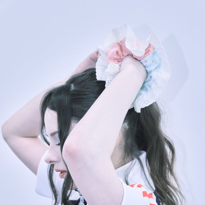 Lace scrunchie_candy mint