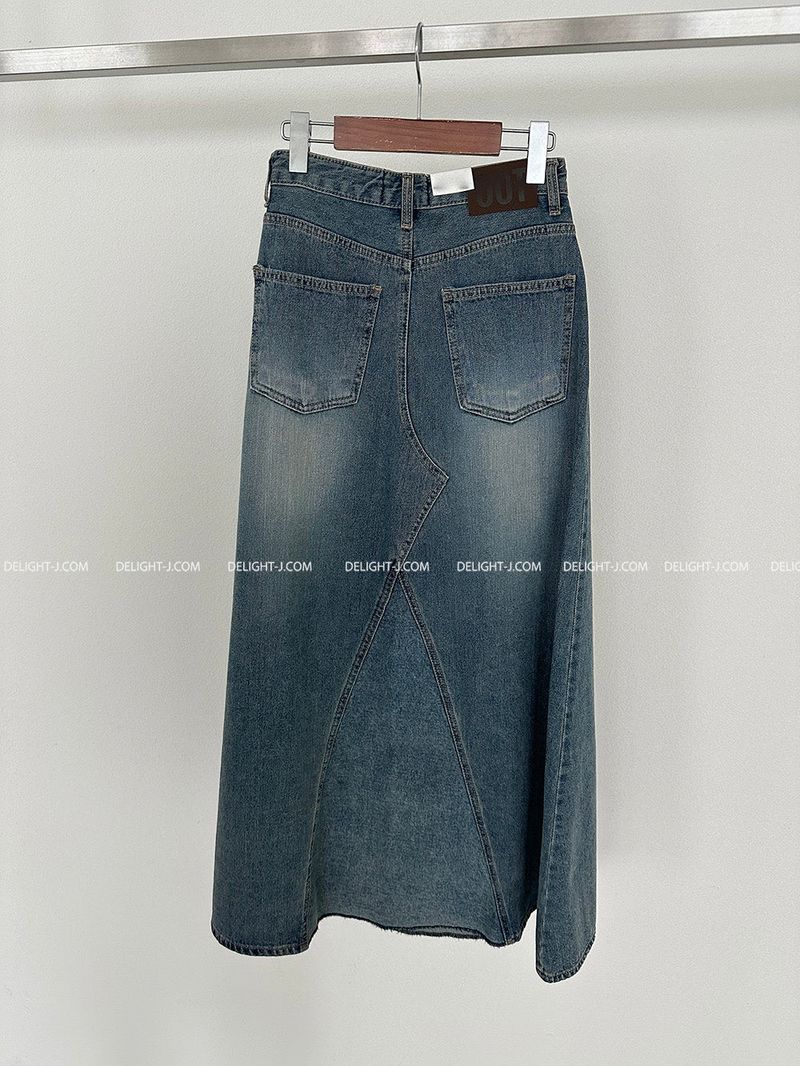 Denim Maxi Long Skirt