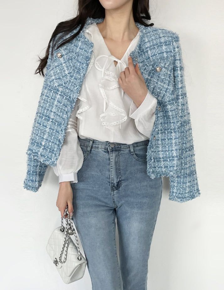 Keaz Surgical Fringe Tweed Jacket