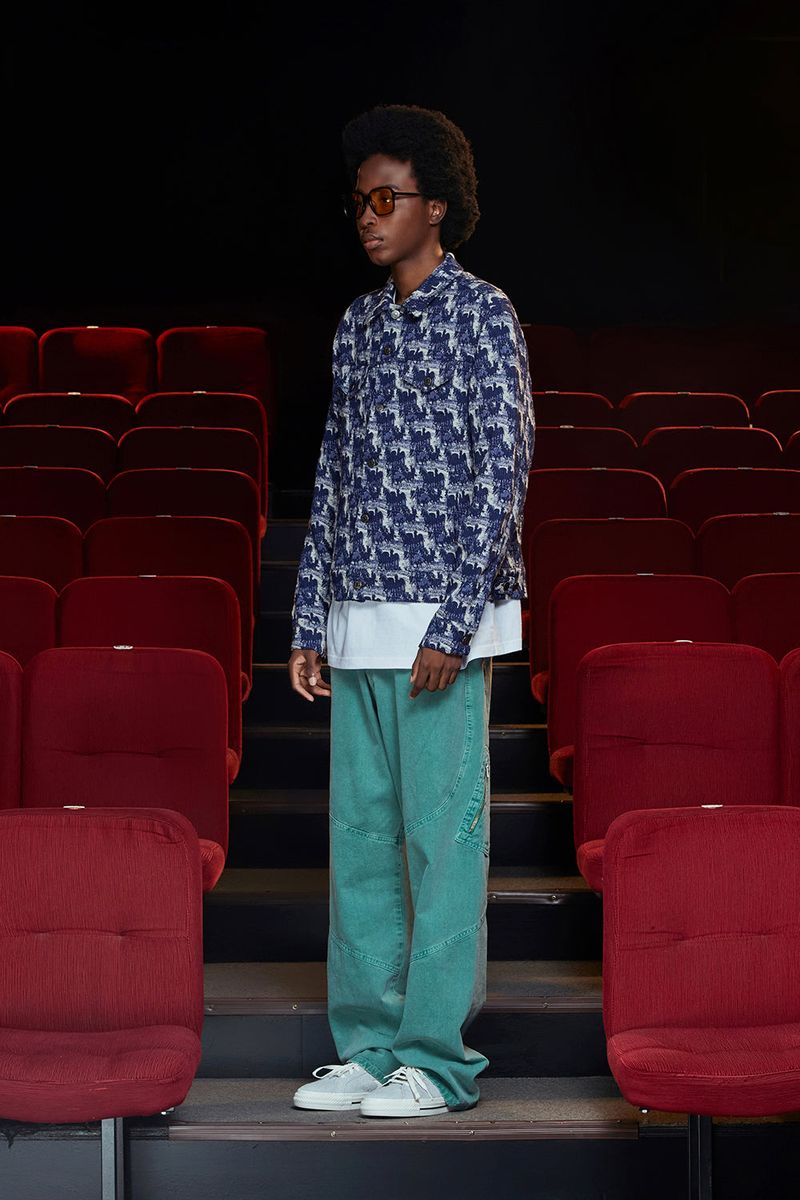 WAVE JACQUARD JACKET / NAVY