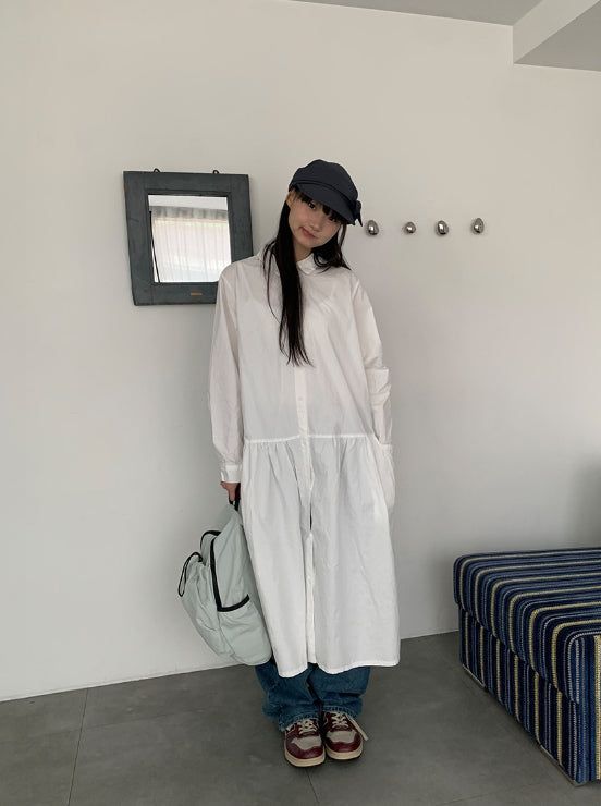 Coyal Cotton Shirt Long One Piece
