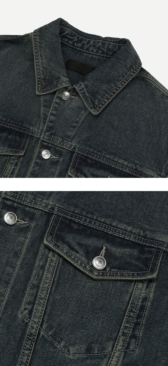 contemble snow denim jacket