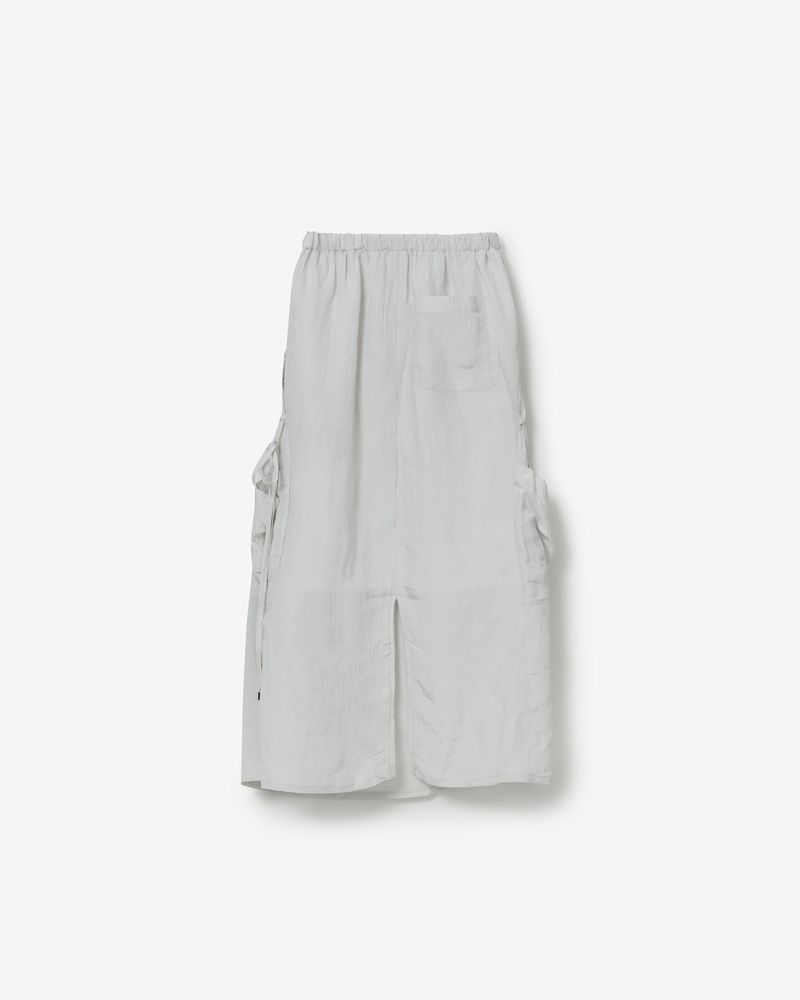 Ribbon wind set-up skirt [ light grey ]