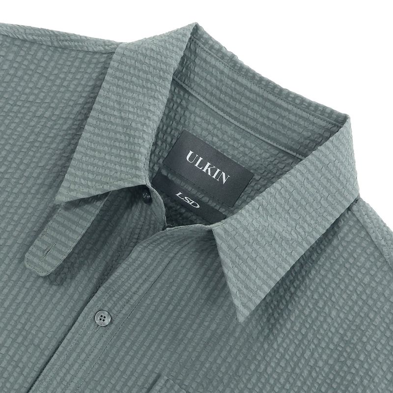 [24SS LSD COLLECTION] Cotton Seersucker Short-sleeve Shirt_Khaki