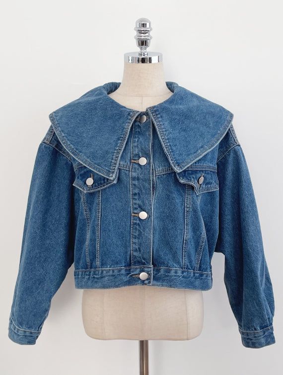 Milo Big Collar Crop Denim Jacket