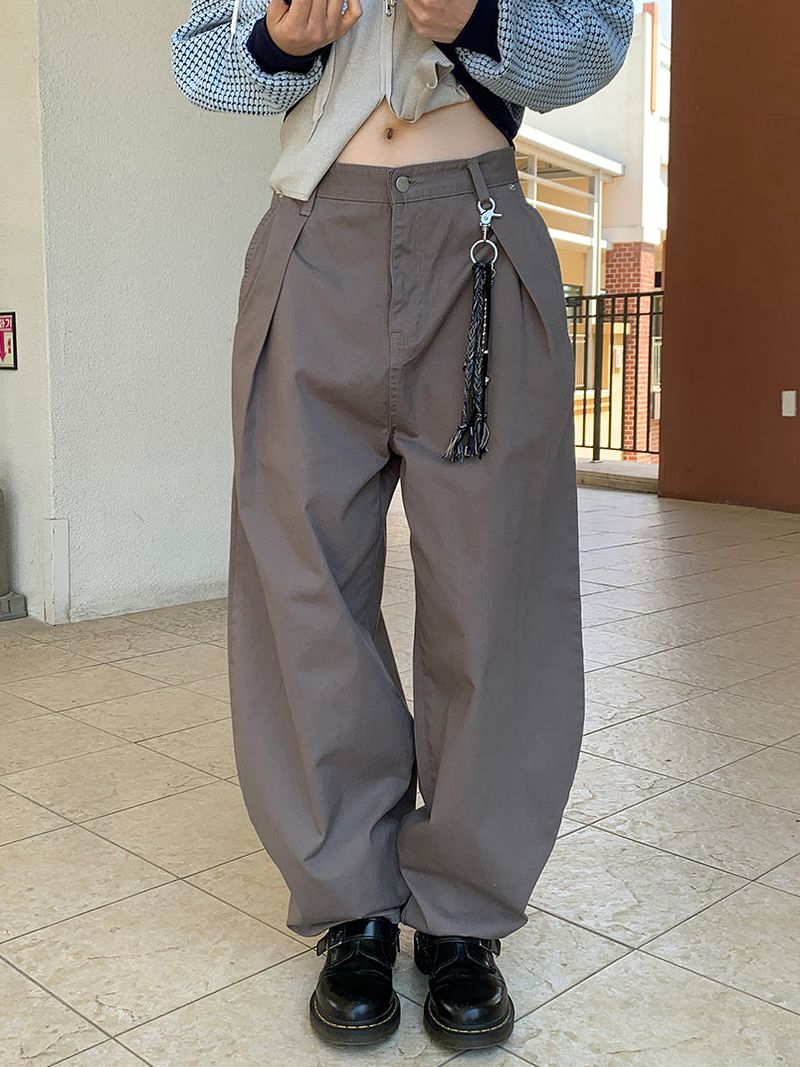 CURVED TUCK BALLOON PANTS (2C)