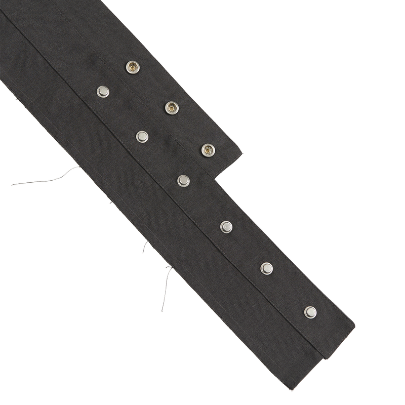 PLEATED SNAP BELT (GRAY)