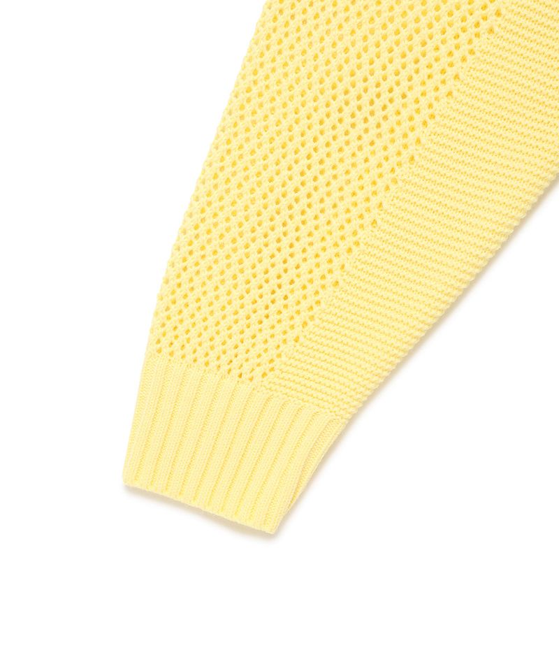 MESH STAR KNIT SWEATER YELLOW(CV2FSUK601A)