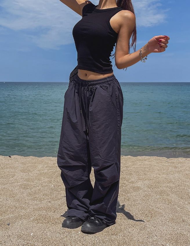 [U-BASIC] All-Day Parachute Nylon Pants