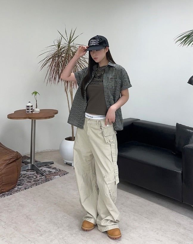 Luati Crop Check Shirt