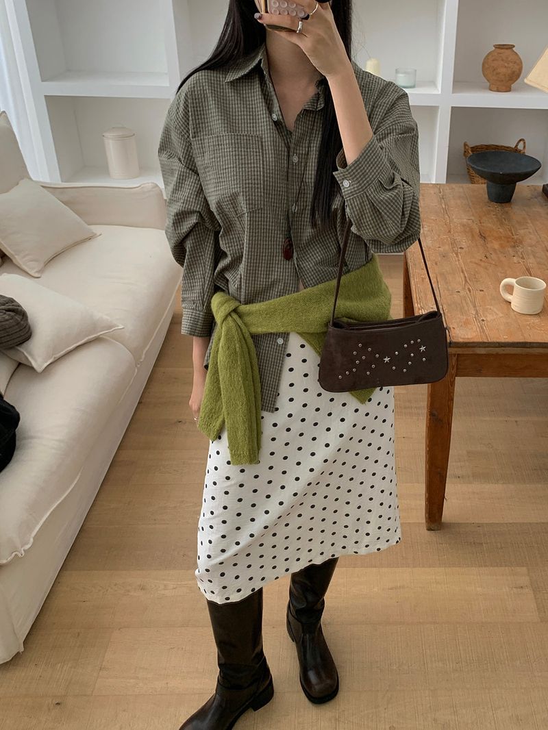 [MADE] Polyton Dot Skirt