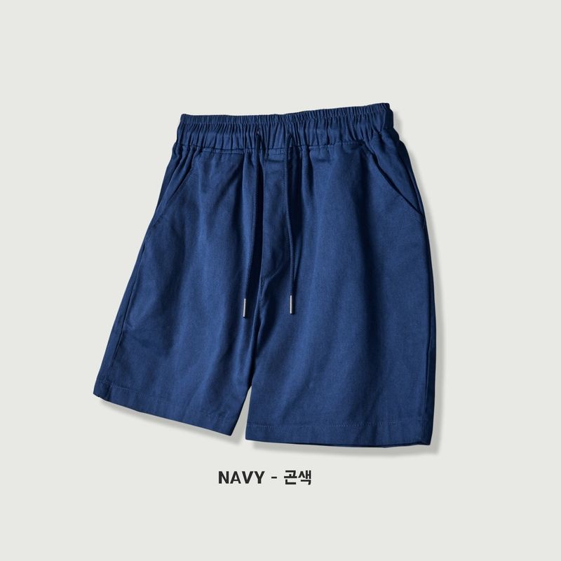 Washed cotton short pants 10COLOR