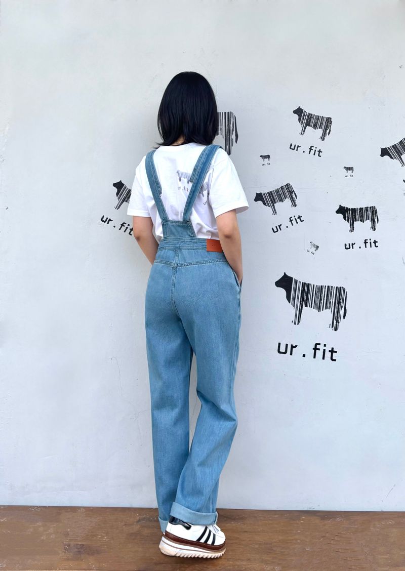 EMBROIDERY OVERALL DENIM PANTS code 25011
