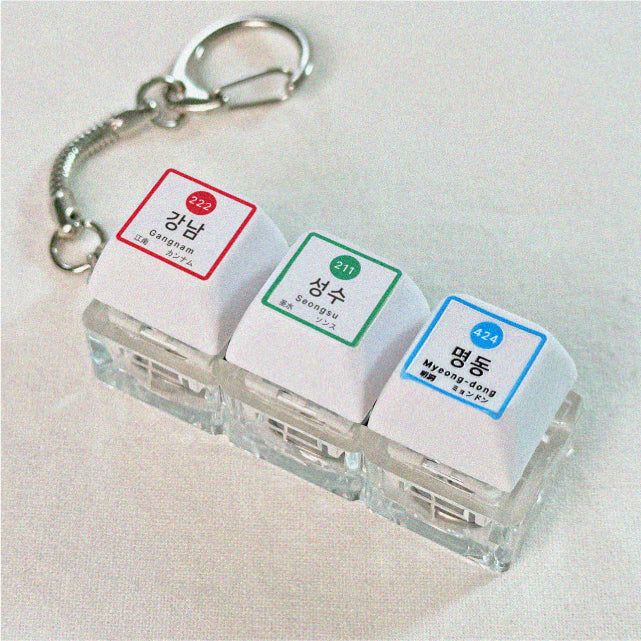 Nineteenfriday（ナインティーンフライデー）の「コリアンメトロサブウェイ LED RGB キーボードキーキャップチェーンリングチャーム 3KEY TYPE（トイ/キーホルダー）」