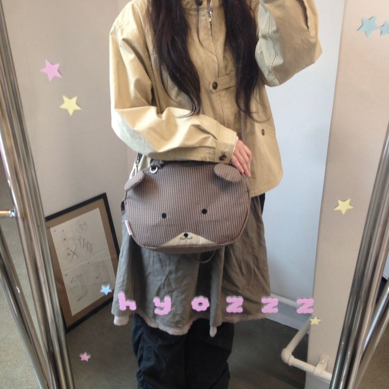 hyozzz（ ヒョッズ）の「ミニハムスター ショルダー クロスバッグ(brown)（バッグ）」