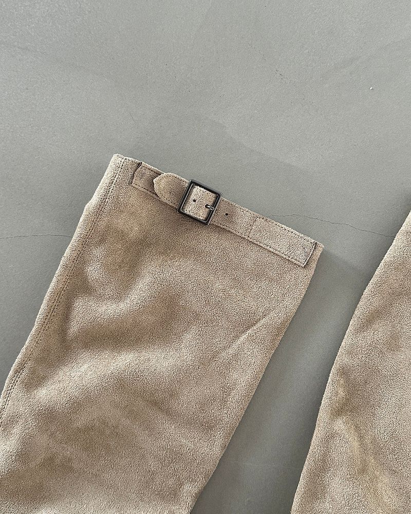 hoof suede flip summer boots